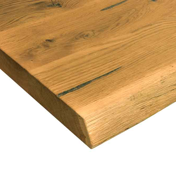 40mm Eiche mit Baumkante Tischplatte