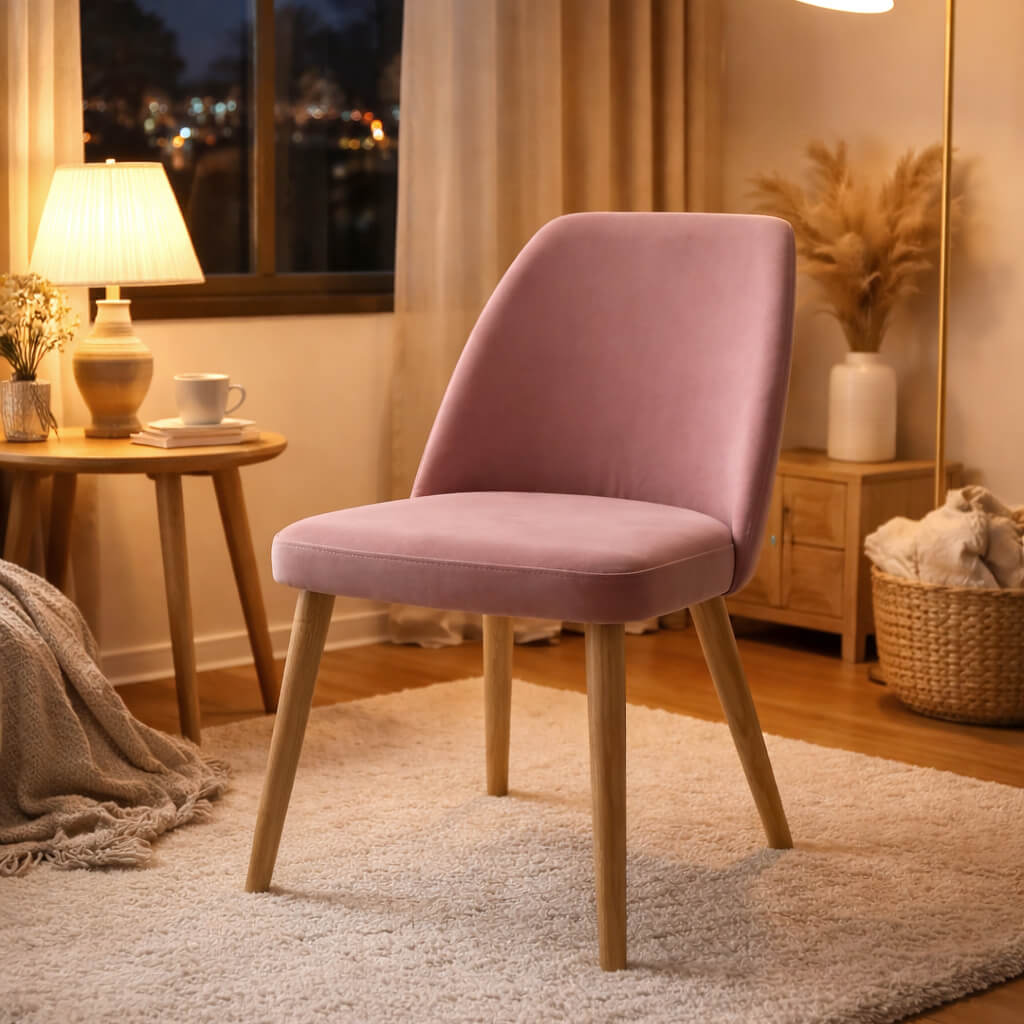 Vollpolsterstuhl mit Holzbeinen KDKS 100 - Milieubild Einzeln