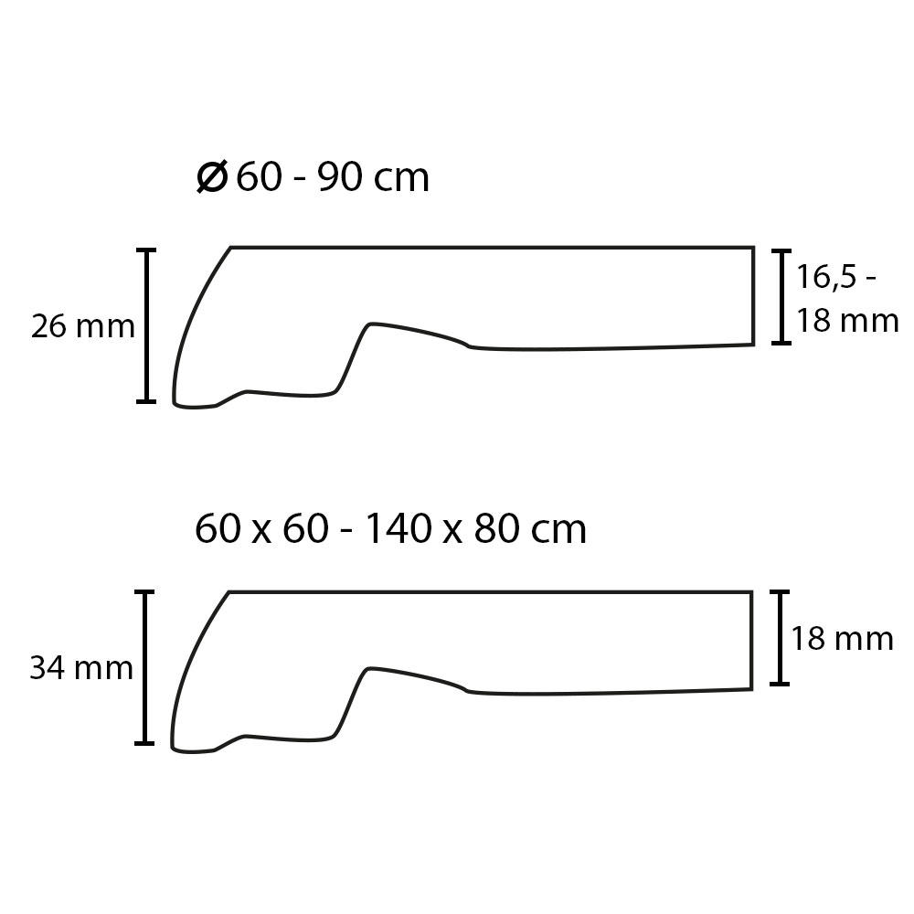 Topalit Timber Classicline Tischplatte