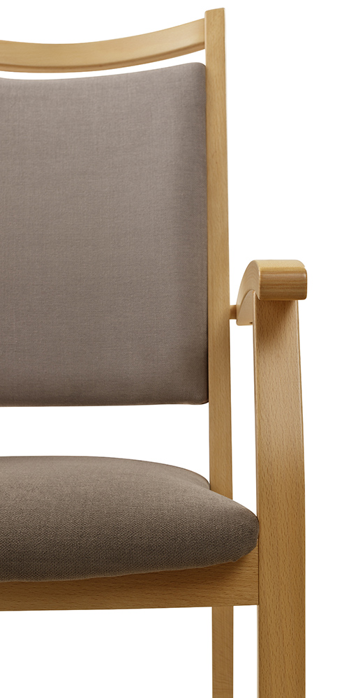 Beizton: Buche natur | Bezug Rücken: Gala-Light-grey | Bezug Sitz: Gala-Elephant