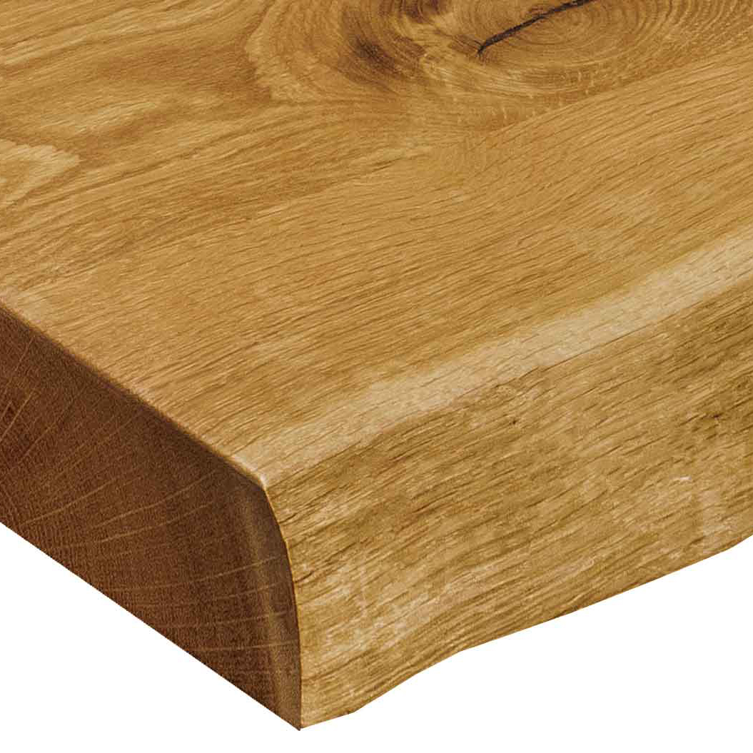 40mm Eiche mit Baumkante Tischplatte