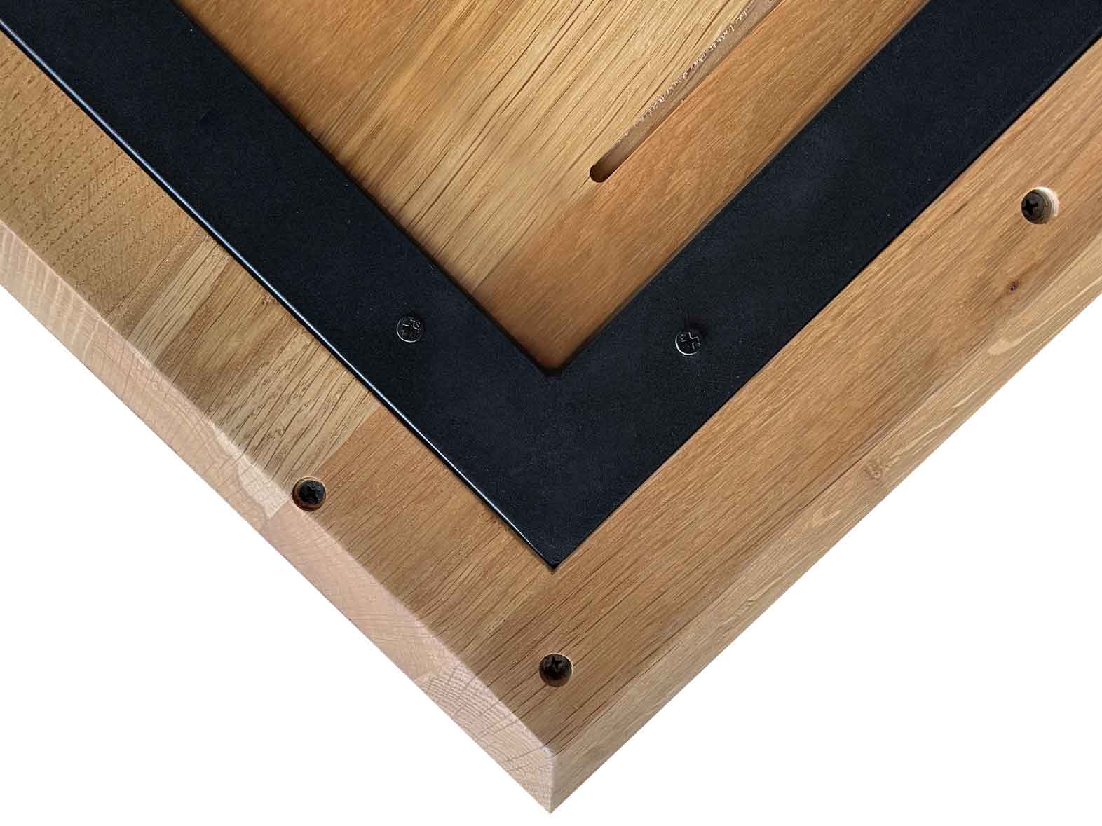 40mm Eiche massiv Facettenkante BST Tischplatte