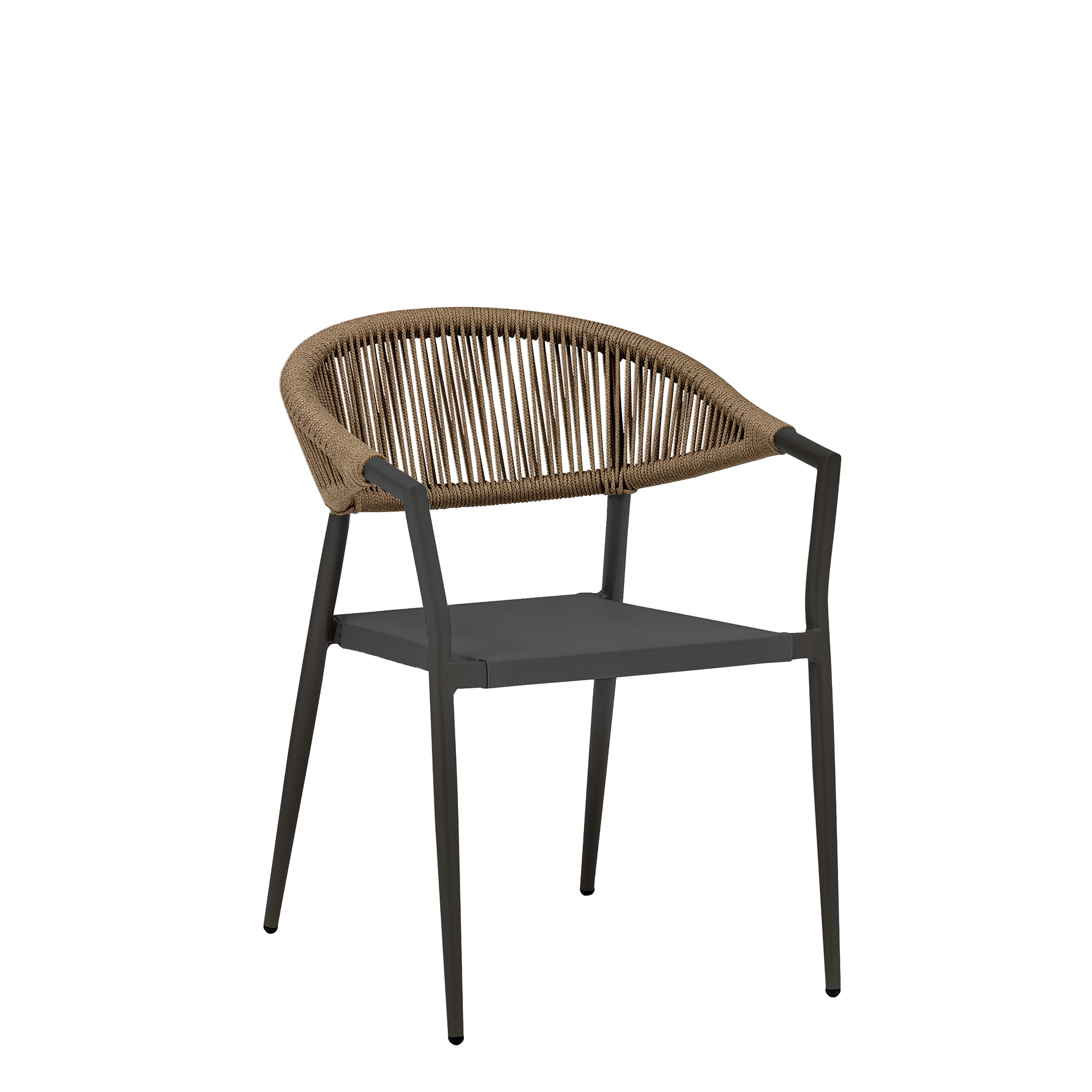 Outdoorstuhl Elcabo Anthrazit-Tabac