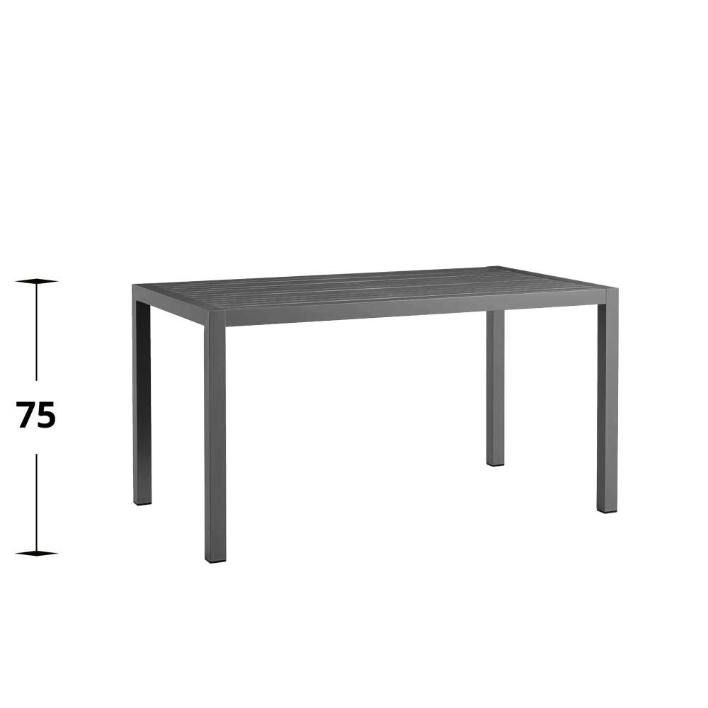 Metalltisch Crotone Anthrazit Tisch 140