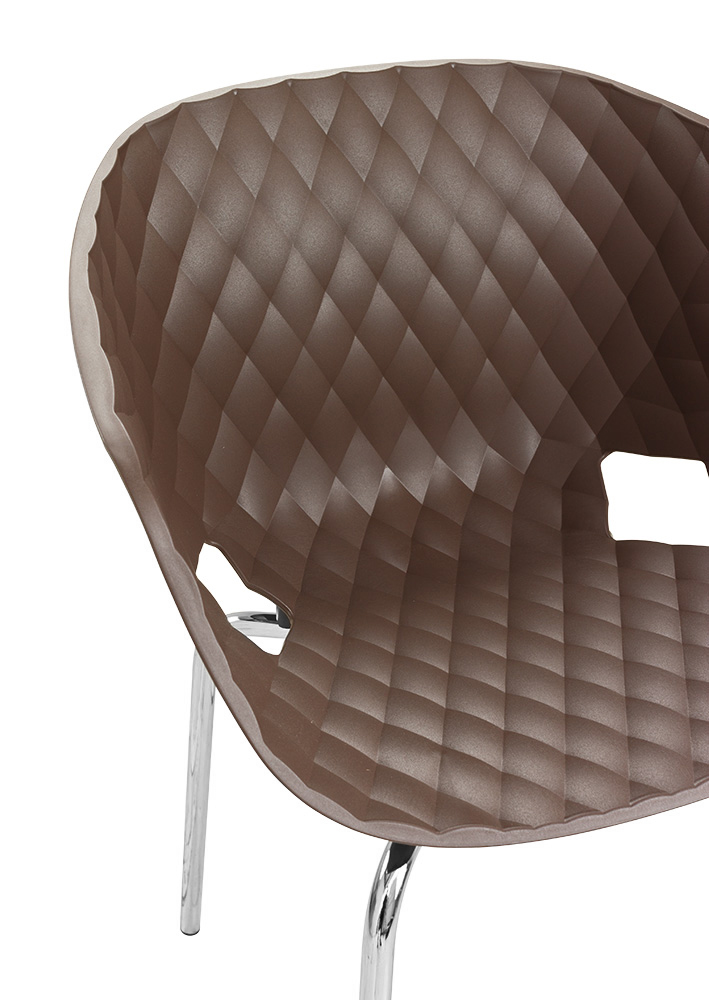 Gestell: Metall | Sitzschale: Kakao