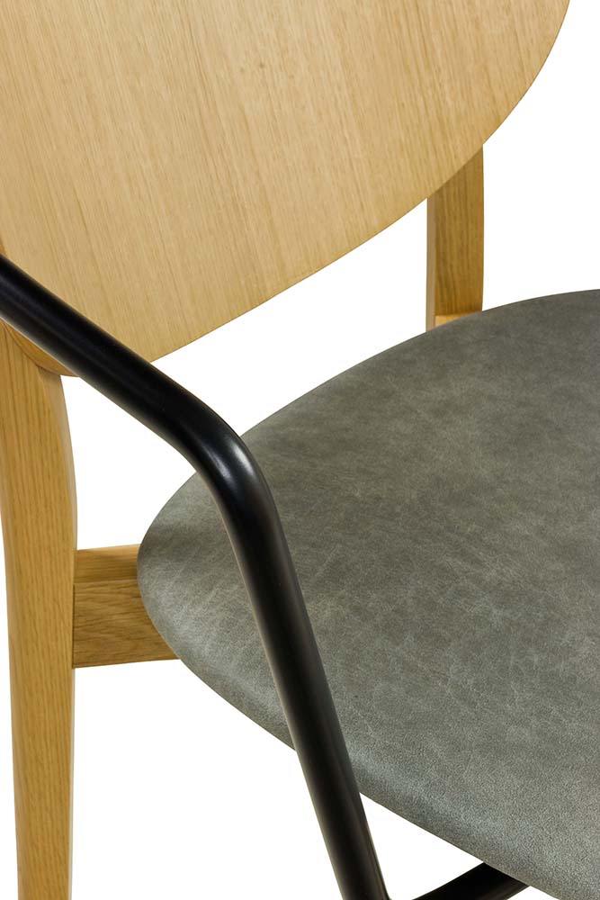 Gastronomiestuhl KPO-C-359-E | Eichenholz | Bezug: Linato-07