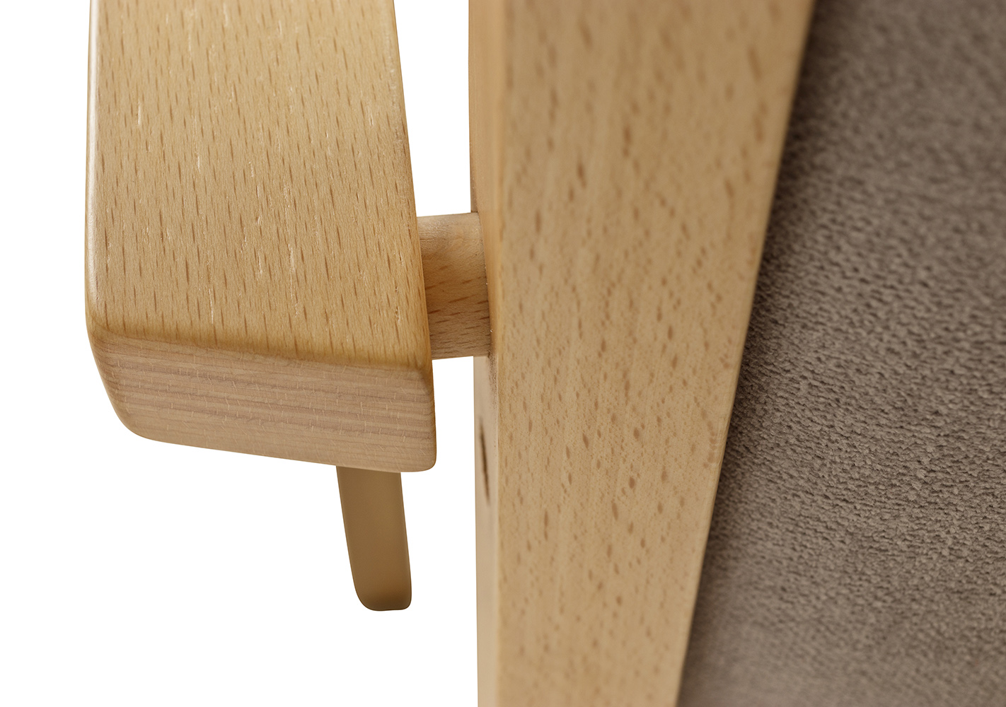 Beizton: Buche natur | Bezug Rücken: Gala-Light-grey | Bezug Sitz: Gala-Elephant