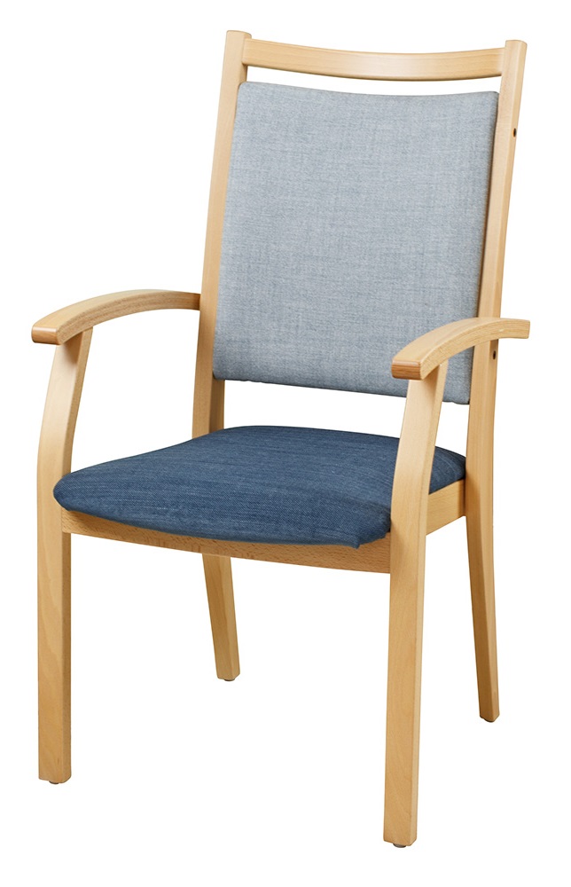 Beizton: Buche Natur | Bezug Sitz: Delius Amber 5551 | Bezug Rücken: Delius Elvin 8550