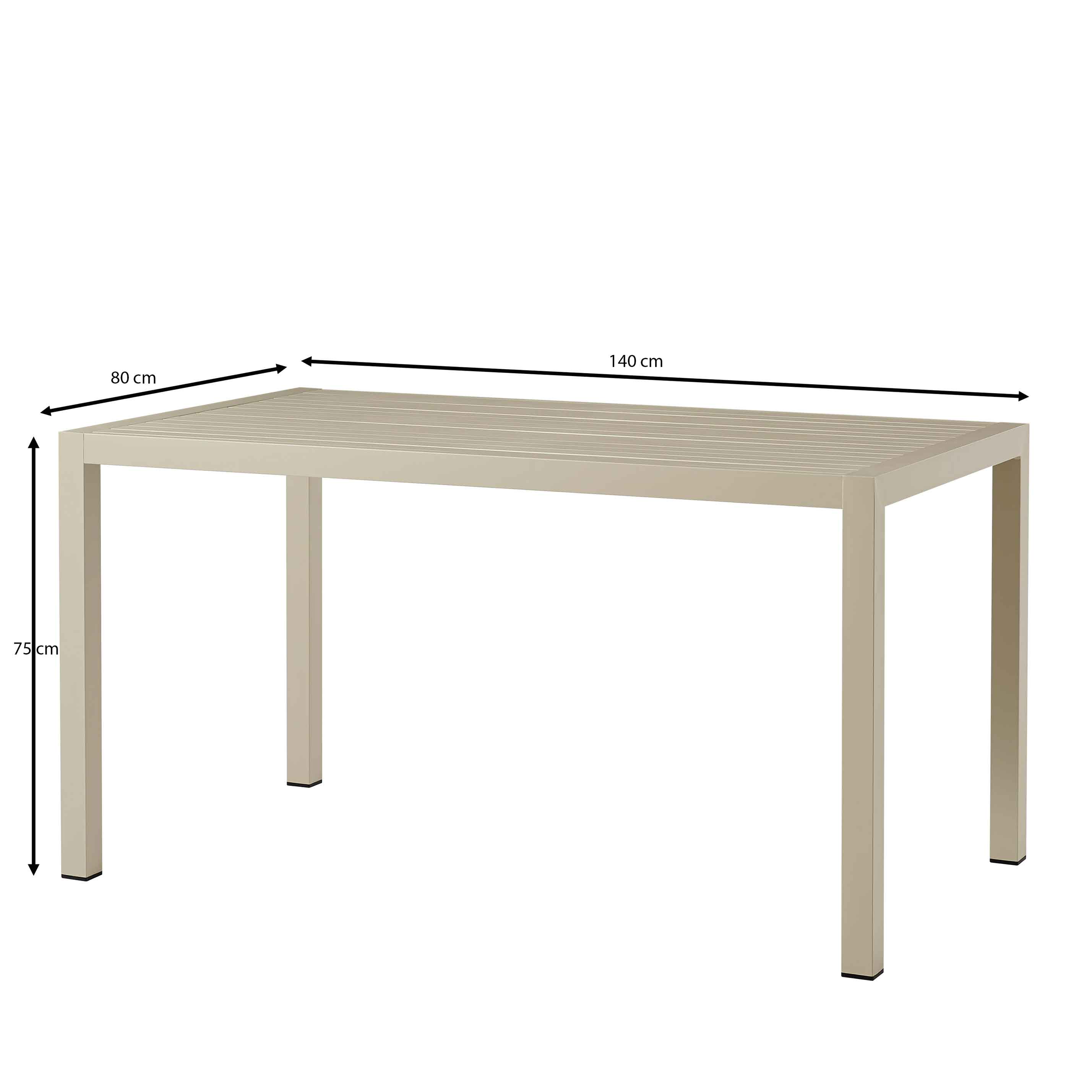 Outdoortisch Cordone Alu 140 Greige