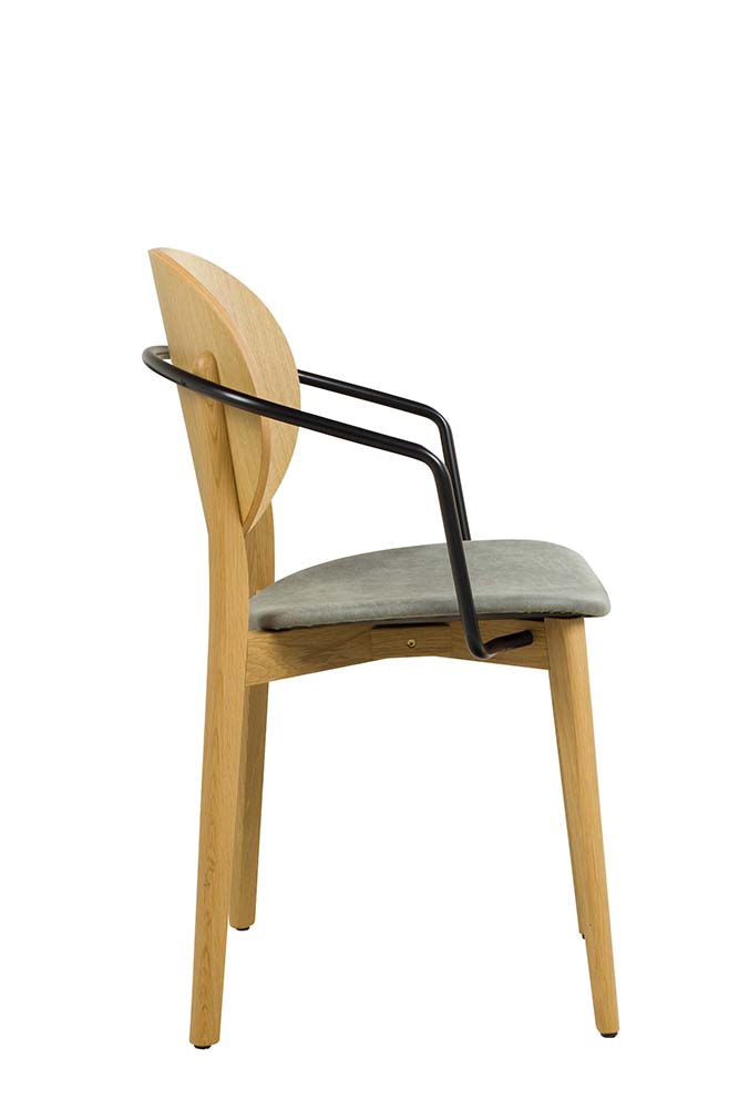 Gastronomiestuhl KPO-C-359-E | Eichenholz | Bezug: Linato-07