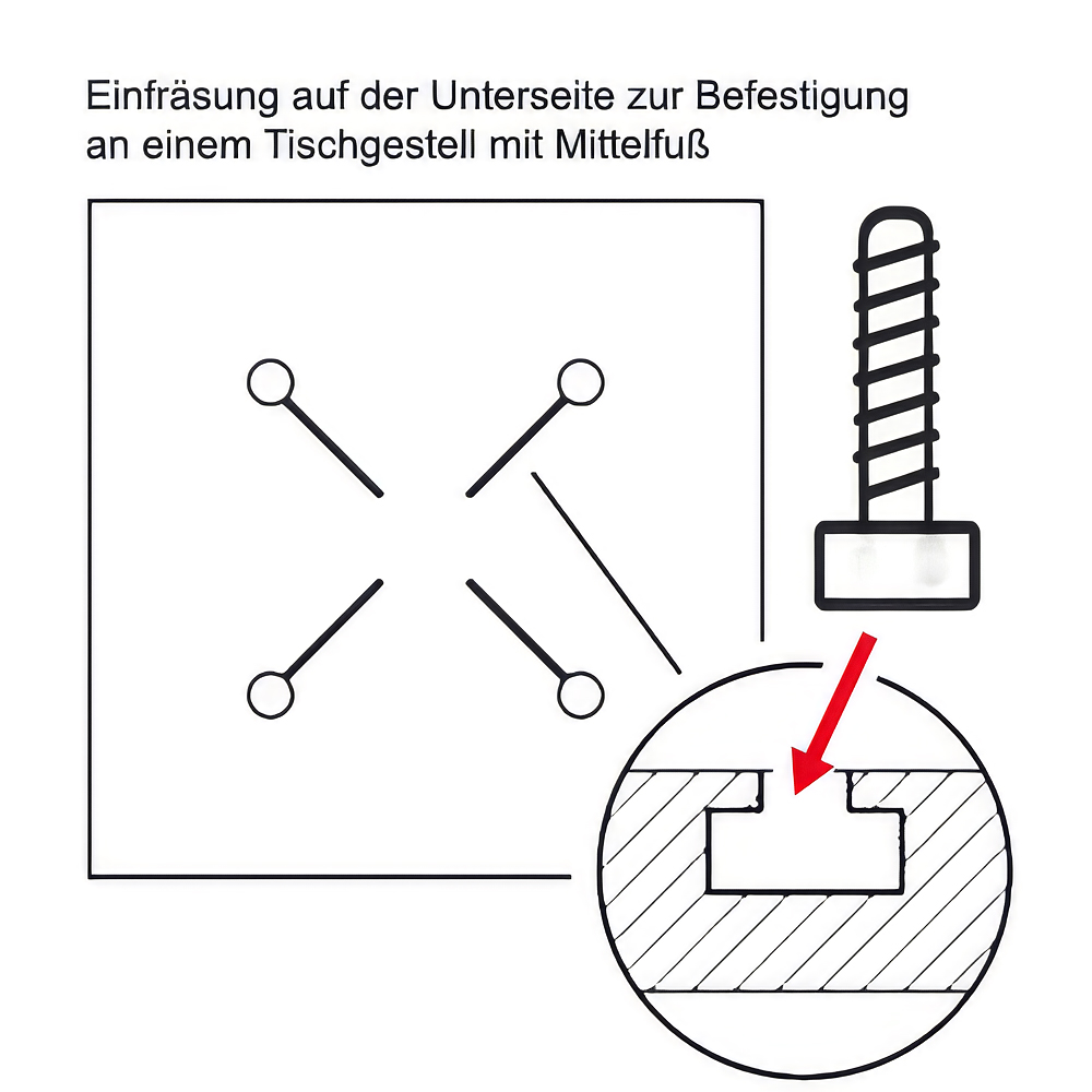 Tischplatte Compactline Industrial Dark Grey