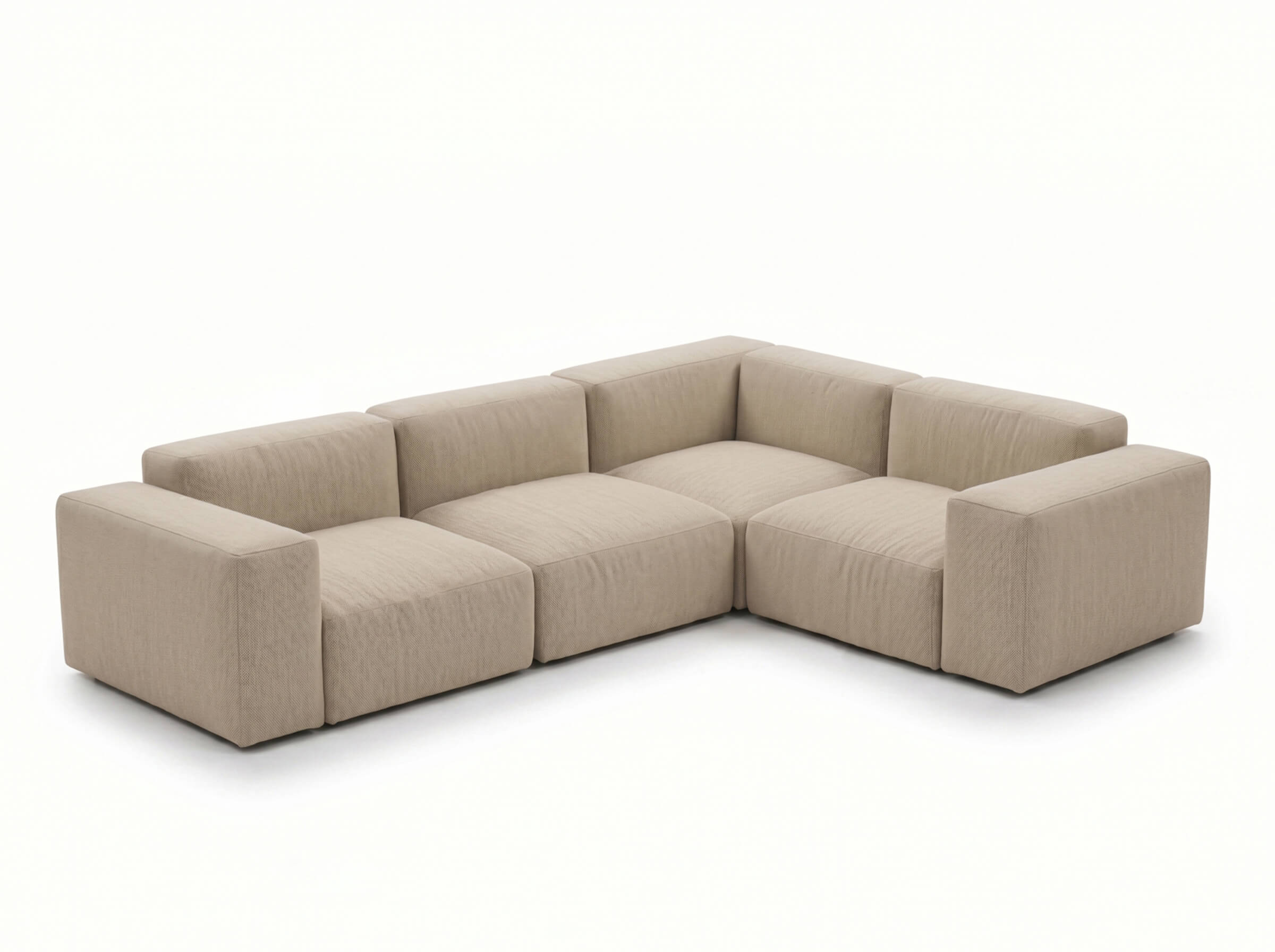 Modulares Outdoorsofa Moduvano One 4-teilig mit Ecke | 318 cm - Palma 604
