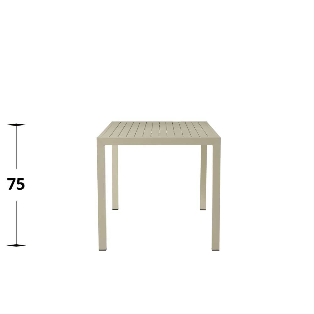 Outdoortisch Cordone Alu 80 Greige