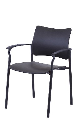 Gestell: Metall (Schwarz) | Sitz / Rücken / Armlehne: Kunststoff