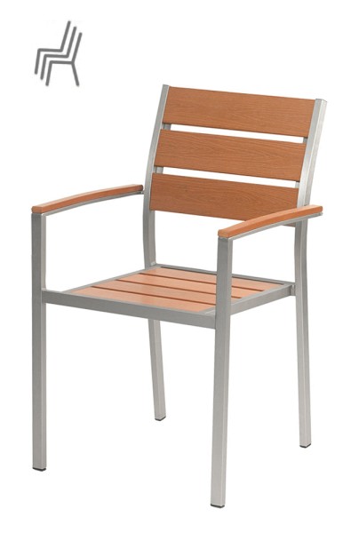 Terrassenstuhl - KTO-202-A-TEAK | Kason.de