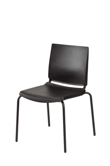 Gestell: Metall (Schwarz) | Sitz / Rücken: Kunststoff
