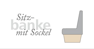 Sitzbänke mit Sockel